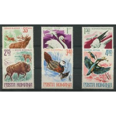 FAUNA AVES RUMANIA SERIE COMPLETA DE ESTAMPILLAS MINT